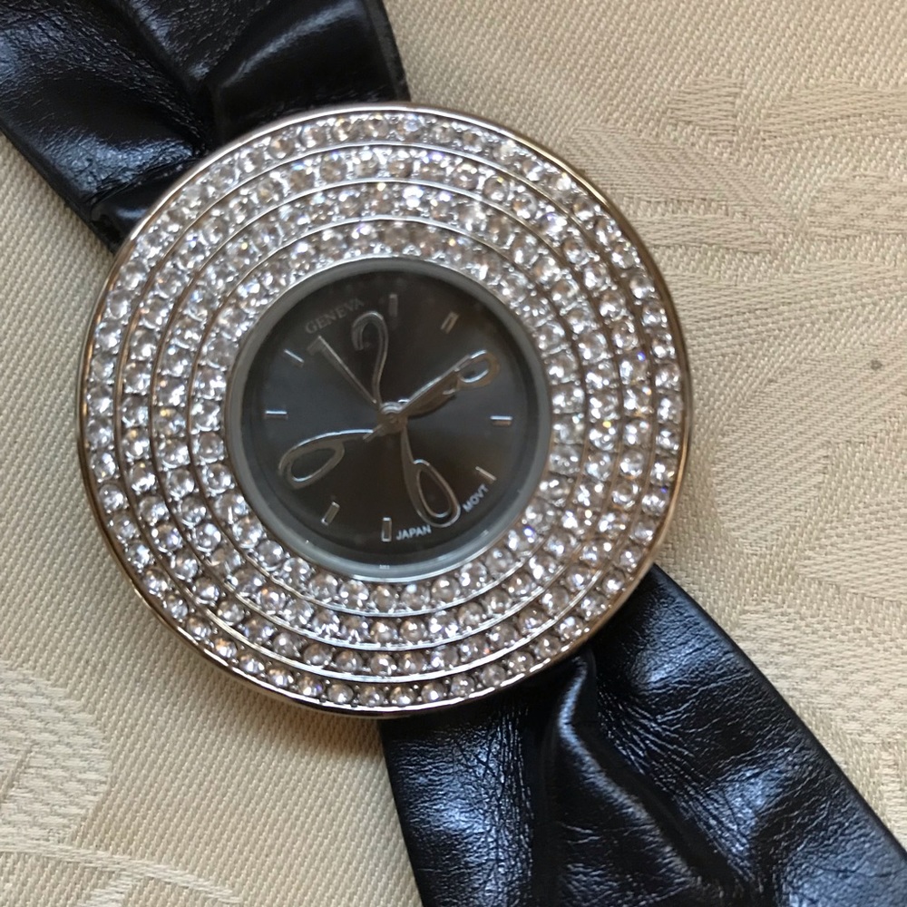 Geneva Faux Leather Watch
